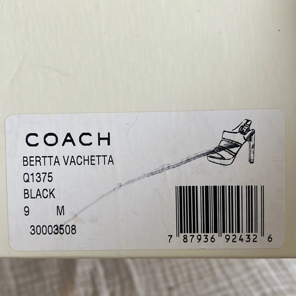 Coach Bertta Vachetta black sandals. EUC. Only worn a few times. - Picture 3 of 6